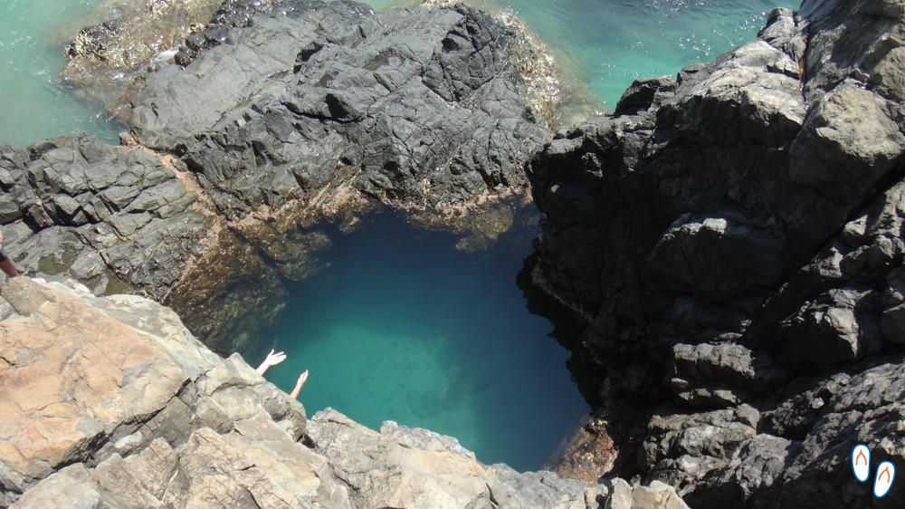 Buraco do galego na Praia do Cachorro