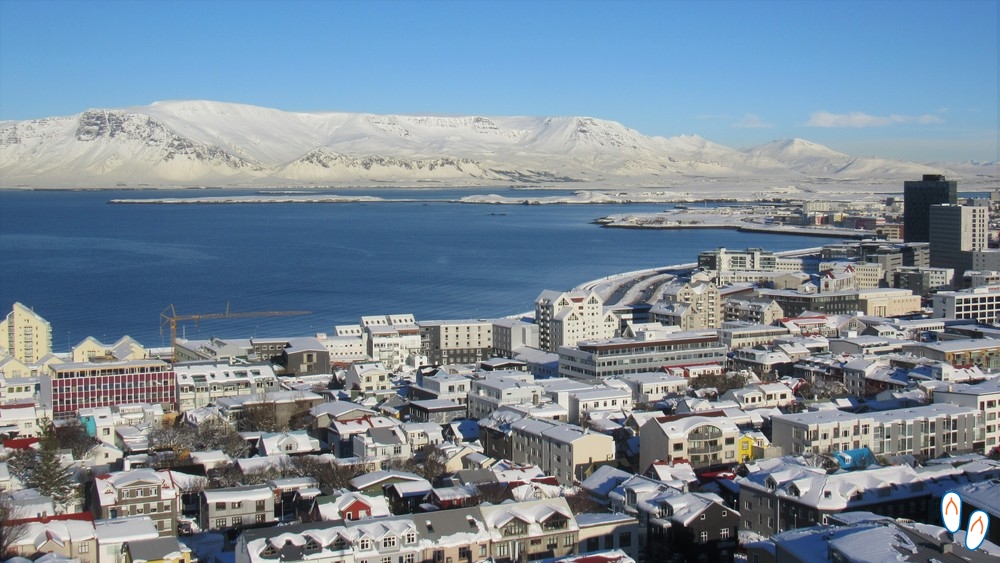 Vista da cidade de Reykjavik